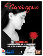 The National Day of Remembrance and Action on Violence Against Women in Canada  poster